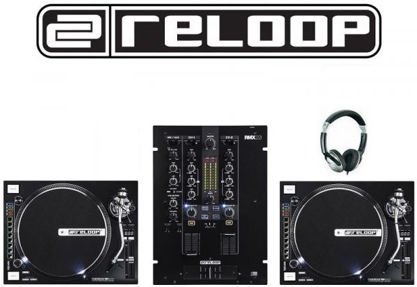 Reloop RP-8000 Turntable and RMX-22i Mixer DJ Equipment Package