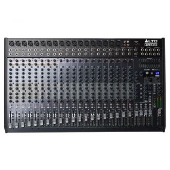 The Alto LIVE 2404 24-Channel / 4-Bus Mixer with Dynamic Control is a professional 24-channel, 4-bus mixer with all the tools you'll need to make the ideal mix sound great.