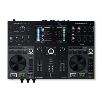 Denon DJ Prime Go 2-Deck Rechargeable Smart DJ Console with 7-inch Touchscreen
